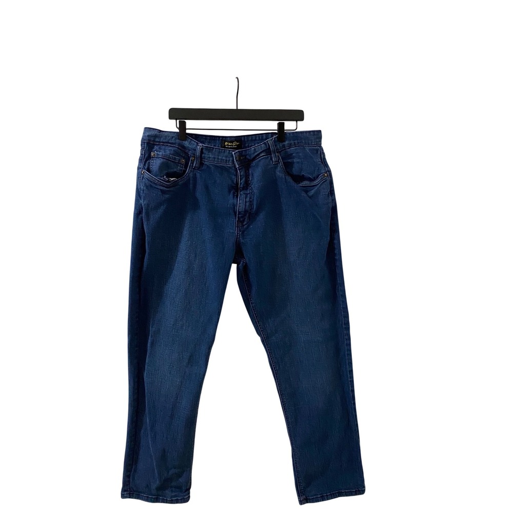 Urban Star Mens Premium‎ Apparel Dark Wash Straight Leg Jeans Blue 40x32